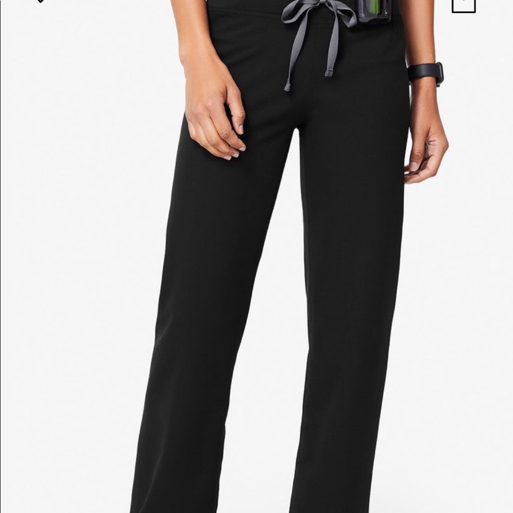 FIGS Black PETITE Livingston Pants XS